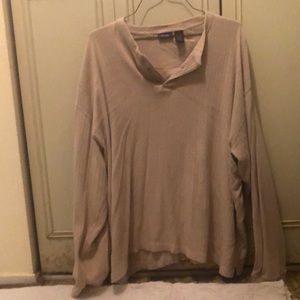 Long sleeve tan dress shirt d